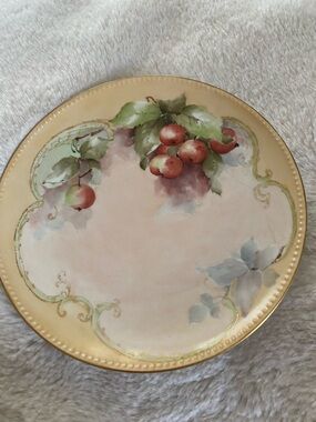 Haviland Dinnerware Plate with Gold and Green Accents